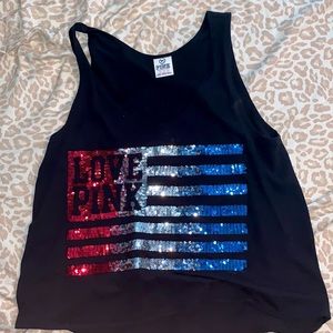 PINK Sequin Tank top